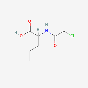 molecular formula C7H12ClNO3 B1620344 2-(2-Chloroacetamido)pentanoic acid CAS No. 6940-47-2