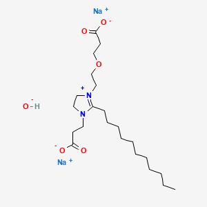 molecular formula C22H40N2Na2O6 B1620394 4,5-Dihydro-2-undecyl-1H-imidazole-1-ethanol, dimethylacrylate alkylated, disodium salt CAS No. 68610-43-5