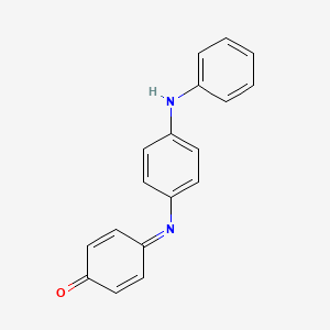 molecular formula C18H14N2O B1620398 2,5-Cyclohexadien-1-one, 4-[[4-(phenylamino)phenyl]imino]- CAS No. 6201-64-5