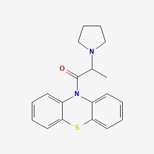 molecular formula C19H20N2OS B1620402 1-(10h-Phenothiazin-10-yl)-2-(pyrrolidin-1-yl)propan-1-one CAS No. 63834-18-4