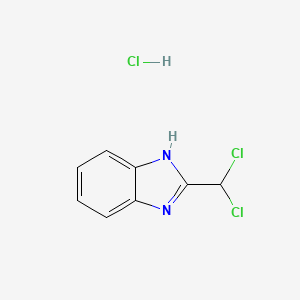molecular formula C8H7Cl3N2 B1620450 1H-Benzimidazole, 2-(dichloromethyl)-, monohydrochloride CAS No. 3174-30-9