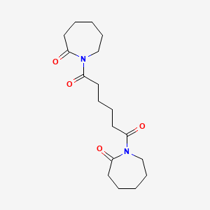 molecular formula C18H28N2O4 B1620452 1,6-Hexanedione, 1,6-bis(hexahydro-2-oxo-1H-azepin-1-yl)- CAS No. 3217-52-5