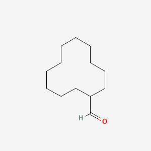 molecular formula C13H24O B1620457 Cyclododecaneformylcarboxylic acid CAS No. 5037-22-9