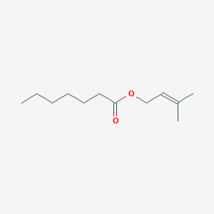 molecular formula C12H22O2 B1620459 Heptanoic acid, 3-methyl-2-butenyl ester CAS No. 5205-10-7