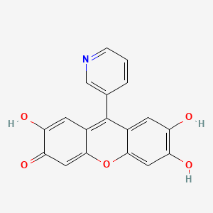 molecular formula C18H11NO5 B1620482 2,6,7-三羟基-9-(3-吡啶基)-3H-氧杂蒽-3-酮 CAS No. 7638-44-0