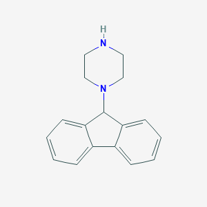 molecular formula C17H18N2 B162049 1-(9H-芴-9-基)哌嗪 CAS No. 129604-54-2