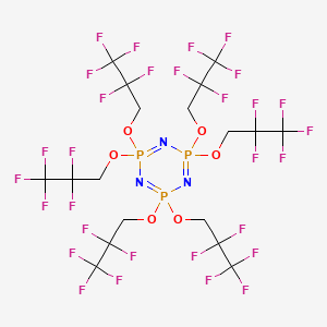molecular formula C18H12F30N3O6P3 B1620526 Hexakis(1H,1H-perfluoropropoxy)phosphazene CAS No. 429-18-5