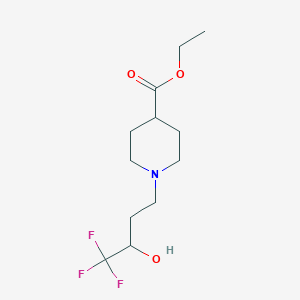 molecular formula C12H20F3NO3 B1620529 1-(4,4,4-三氟-3-羟基丁基)哌啶-4-羧酸乙酯 CAS No. 215657-77-5