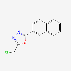 molecular formula C13H9ClN2O B1620547 2-(Chloromethyl)-5-(2-naphthyl)-1,3,4-oxadiazole CAS No. 300665-29-6