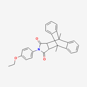 17-(4-Ethoxyphenyl)-1,8-dimethyl-17-azapentacyclo[6.6.5.02,7.09,14.015,19]nonadeca-2,4,6,9,11,13-hexaene-16,18-dione
