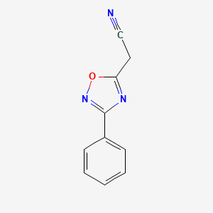 molecular formula C10H7N3O B1620606 (3-Phenyl-1,2,4-oxadiazol-5-yl)acetonitrile CAS No. 57459-36-6