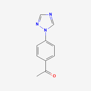 molecular formula C10H9N3O B1620607 1-[4-(1H-1,2,4-triazol-1-il)fenil]etanona CAS No. 25700-04-3