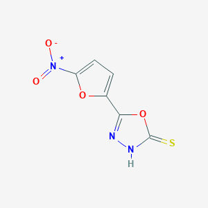 molecular formula C6H3N3O4S B1620613 5-(5-Nitro-2-furyl)-1,3,4-oxadiazole-2-thiol CAS No. 94646-96-5