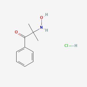 molecular formula C10H14ClNO2 B1620614 2-(Hydroxyamino)-2-methyl-1-phenylpropan-1-one hydrochloride CAS No. 34046-73-6