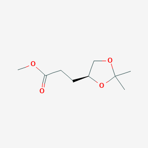 molecular formula C9H16O4 B1620617 (S)-Methyl 3-(2,2-dimethyl-1,3-dioxolan-4-yl)propanoate CAS No. 90472-93-8