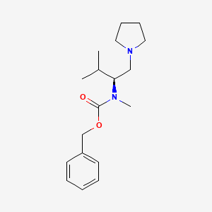 molecular formula C18H28N2O2 B1620649 (S)-Benzyl methyl(3-methyl-1-(pyrrolidin-1-YL)butan-2-YL)carbamate CAS No. 675602-78-5