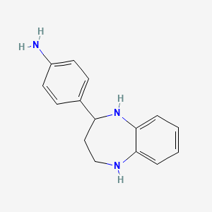 molecular formula C15H17N3 B1620670 4-(2,3,4,5-tetrahydro-1H-1,5-benzodiazepin-2-yl)aniline CAS No. 904813-84-9