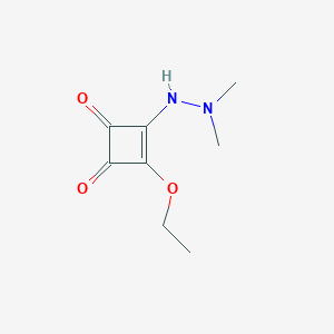 molecular formula C8H12N2O3 B1620695 3-(2,2-Dimethylhydrazino)-4-ethoxycyclobut-3-ene-1,2-dione CAS No. 31525-22-1
