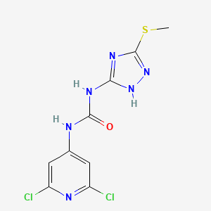 molecular formula C9H8Cl2N6OS B1620701 1-(2,6-dichloropyridin-4-yl)-3-(3-methylsulfanyl-1H-1,2,4-triazol-5-yl)urea CAS No. 287174-87-2