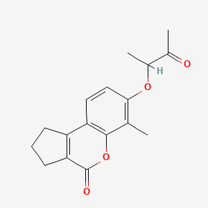 molecular formula C17H18O4 B1620708 6-methyl-7-(1-methyl-2-oxopropoxy)-2,3-dihydrocyclopenta[c]chromen-4(1H)-one CAS No. 314743-74-3