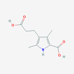 molecular formula C10H13NO4 B1620747 4-(2-carboxyethyl)-3,5-dimethyl-1H-pyrrole-2-carboxylic Acid CAS No. 54278-11-4