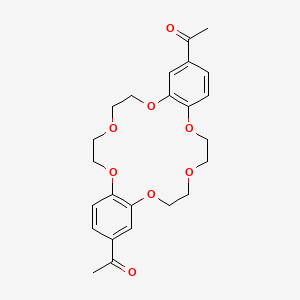 molecular formula C24H28O8 B1620777 4',4''(5'')-Diacetyldibenzo-18-crown-6 CAS No. 68817-65-2