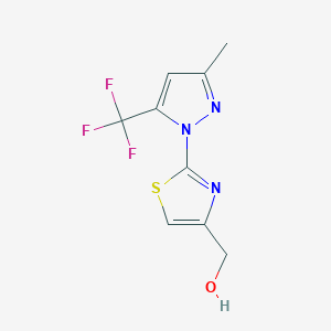 molecular formula C9H8F3N3OS B1620806 {2-[3-甲基-5-(三氟甲基)-1H-吡唑-1-基]-1,3-噻唑-4-基}甲醇 CAS No. 959582-07-1