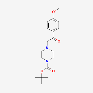 molecular formula C18H26N2O4 B1620818 叔丁基 4-[2-(4-甲氧基苯基)-2-氧代乙基]哌嗪-1-羧酸酯 CAS No. 664362-19-0