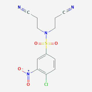 B1620832 4-chloro-N,N-bis(2-cyanoethyl)-3-nitrobenzenesulfonamide CAS No. 40859-91-4