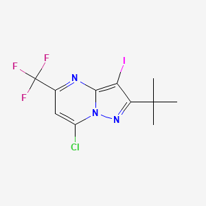 molecular formula C11H10ClF3IN3 B1620840 2-(Tert-butyl)-7-chloro-3-iodo-5-(trifluoromethyl)pyrazolo[1,5-a]pyrimidine CAS No. 655235-52-2