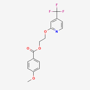 molecular formula C16H14F3NO4 B1620842 2-{[4-(Trifluoromethyl)-2-pyridyl]oxy}ethyl 4-methoxybenzoate CAS No. 257624-96-7