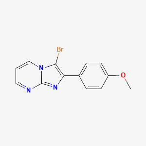 molecular formula C13H10BrN3O B1620883 3-溴-2-(4-甲氧基苯基)咪唑并[1,2-a]嘧啶 CAS No. 478043-89-9