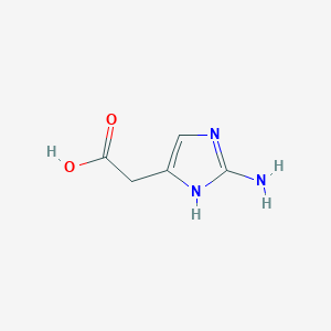 B1620885 2-(2-amino-1H-imidazol-5-yl)acetic acid CAS No. 73086-08-5