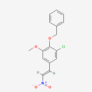 B1620886 2-(3-Chloro-4-benzyloxy-5-methoxyphenyl)nitroethene CAS No. 871126-34-0