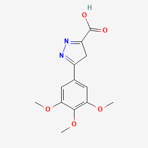 molecular formula C13H14N2O5 B1620957 5-(3,4,5-trimethoxyphenyl)-4H-pyrazole-3-carboxylic Acid CAS No. 904815-28-7