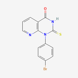 B1620962 1-(4-Bromophenyl)-2-thioxo-1,2,3,4-tetrahydropyrido[2,3-d]pyrimidin-4-one CAS No. 89374-60-7