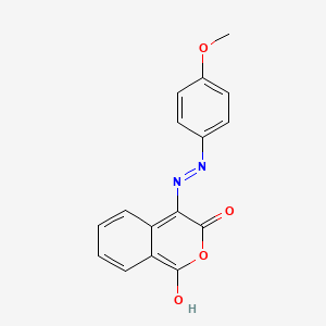 molecular formula C16H12N2O4 B1620972 1H-2-benzopyran-1,3,4-trione 4-[N-(4-methoxyphenyl)hydrazone] CAS No. 339021-24-8
