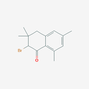 molecular formula C14H17BrO B1620973 2-Bromo-3,3,6,8-tetramethyl-1,2,3,4-tetrahydronaphthalen-1-one CAS No. 38157-34-5