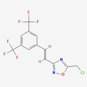 molecular formula C13H7ClF6N2O B1620981 5-(Chloromethyl)-3-[3,5-di(trifluoromethyl)styryl]-1,2,4-oxadiazole CAS No. 646989-58-4