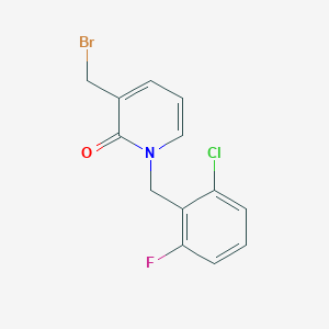 molecular formula C13H10BrClFNO B1620982 3-(Bromomethyl)-1-(2-chloro-6-fluorobenzyl)-1,2-dihydro-2-pyridinone CAS No. 647825-28-3