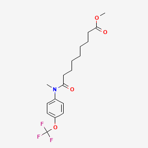 molecular formula C18H24F3NO4 B1620983 Methyl 9-[methyl-4-(trifluoromethoxy)anilino]-9-oxononanoate CAS No. 259792-94-4
