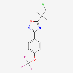 molecular formula C13H12ClF3N2O2 B1620984 5-(2-Chloro-1,1-dimethylethyl)-3-[4-(trifluoromethoxy)phenyl]-1,2,4-oxadiazole CAS No. 680216-04-0