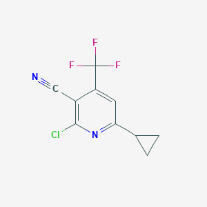 molecular formula C10H6ClF3N2 B1621007 2-Chloro-6-cyclopropyl-4-(trifluoromethyl)nicotinonitrile CAS No. 478049-48-8