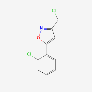 molecular formula C10H7Cl2NO B1621008 3-(Chloromethyl)-5-(2-chlorophenyl)isoxazole CAS No. 339019-69-1