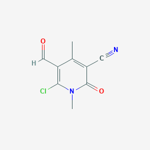 molecular formula C9H7ClN2O2 B1621024 6-Chloro-5-formyl-1,2-dihydro-1,4-dimethyl-2-oxopyridine-3-carbonitrile CAS No. 329348-61-0