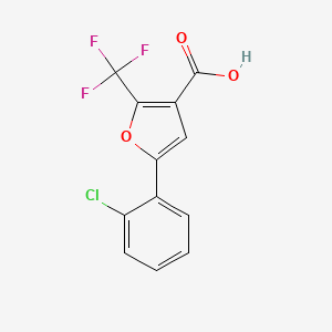 molecular formula C12H6ClF3O3 B1621036 5-(2-chlorophenyl)-2-(trifluoromethyl)furan-3-carboxylic Acid CAS No. 243977-26-6