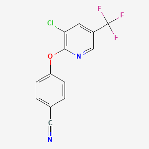 molecular formula C13H6ClF3N2O B1621039 4-{[3-氯-5-(三氟甲基)-2-吡啶基]-氧基}苯甲腈 CAS No. 95711-33-4