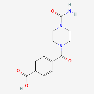 molecular formula C13H15N3O4 B1621045 4-(4-carbamoylpiperazine-1-carbonyl)benzoic Acid CAS No. 693790-30-6