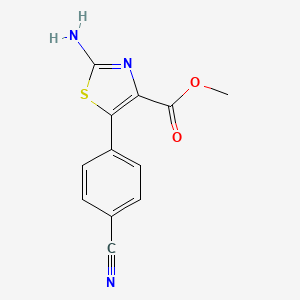 molecular formula C12H9N3O2S B1621063 2-氨基-5-(4-氰基苯基)-1,3-噻唑-4-羧酸甲酯 CAS No. 886361-36-0