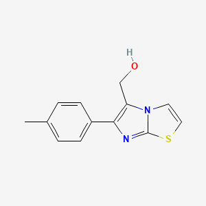 molecular formula C13H12N2OS B1621064 [6-(4-甲基苯基)咪唑并[2,1-b][1,3]噻唑-5-基]甲醇 CAS No. 82588-60-1